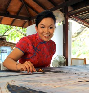 Batik Artist Emilia Tan award photo